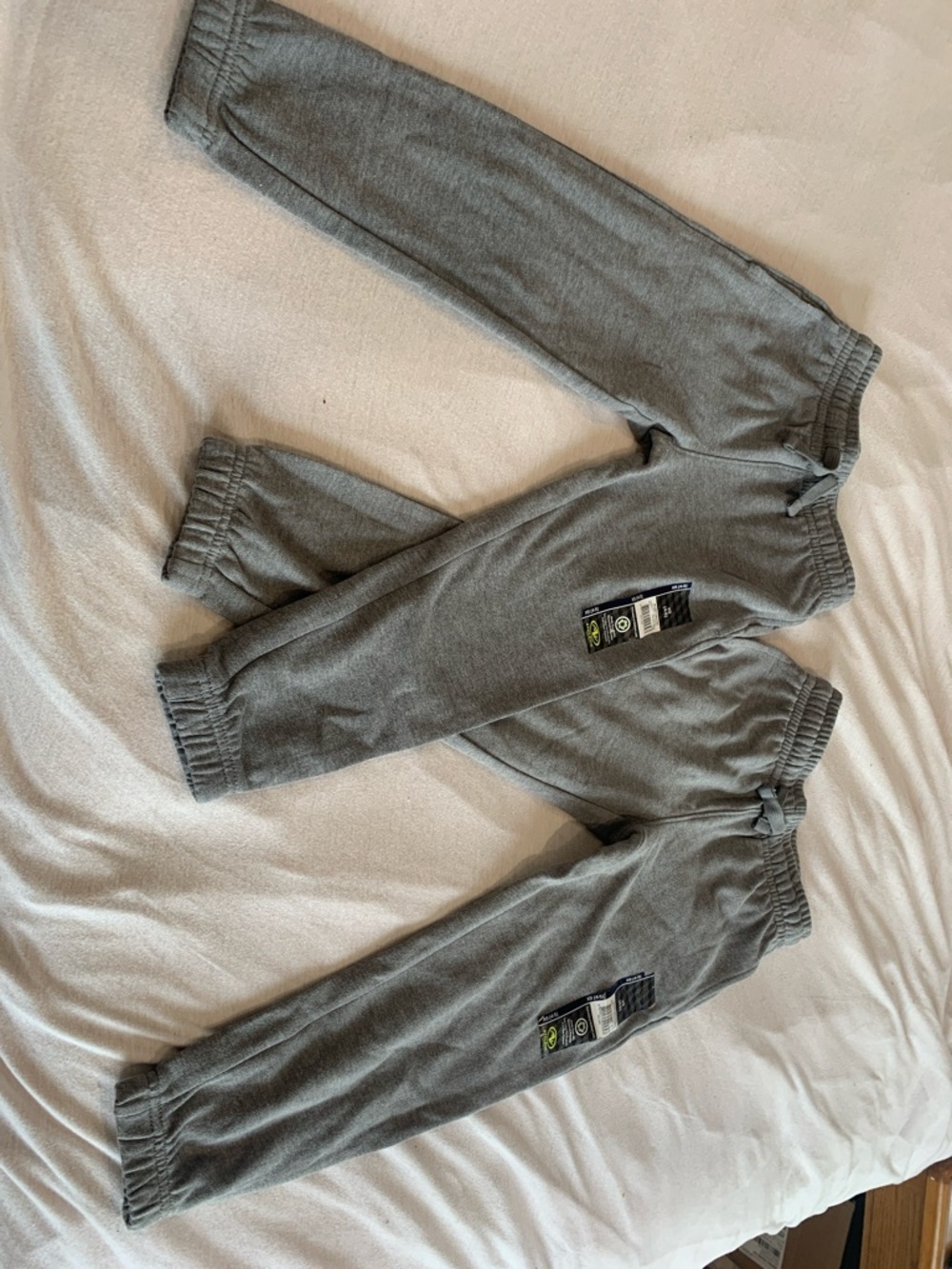 2 Athletic Works Gray Kids Sweatpants - Elastic Waist and Cuffs